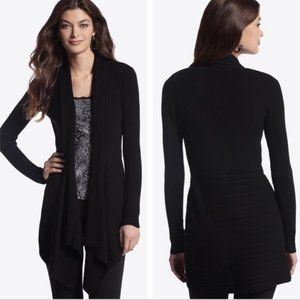 White House Black Market WHBM Mixed Ribbed Cover Up Sweater Cardigan - NWT Large